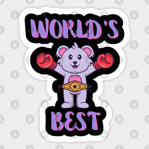 World's Best Sticker by Claudia Williams Apparel